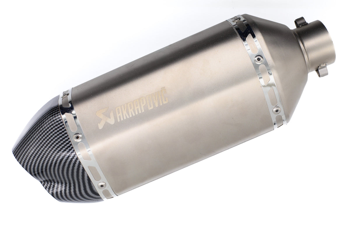 PIPETA AKRAPOVIC 6 LADOS DOBLE SALIDA CARBONO TITANIO