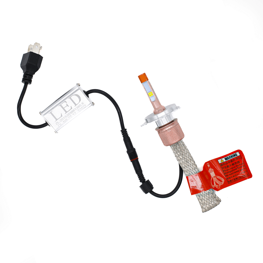 BOMBILLO FAROLA CON DISIPADOR EN ALUMINIO AC/DC H4