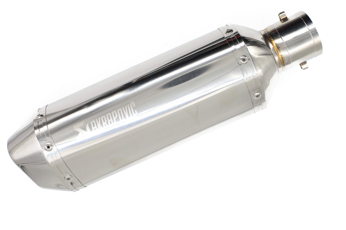 PIPETA AKRAPOVIC 6 LADOS PLATEADA PUNTA CARBONO