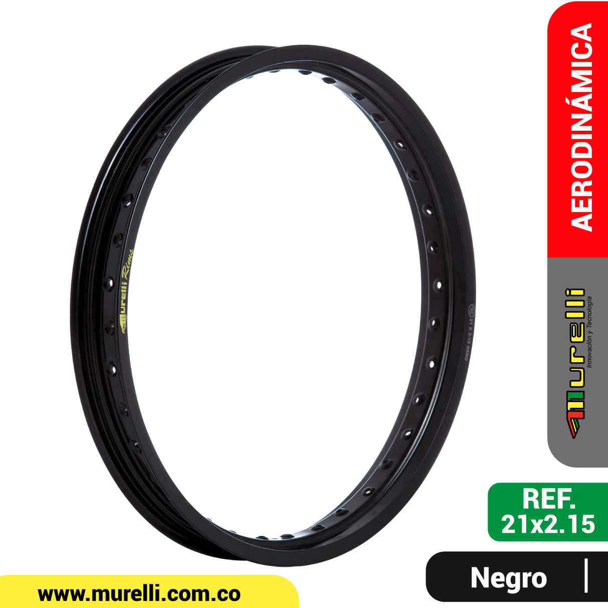 RIN 215 X 21 AERODINAMICO NEGRO MURELLI
