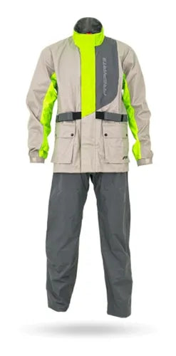 IMPERMEABLE CYCLONE GRIS NEON 2XL