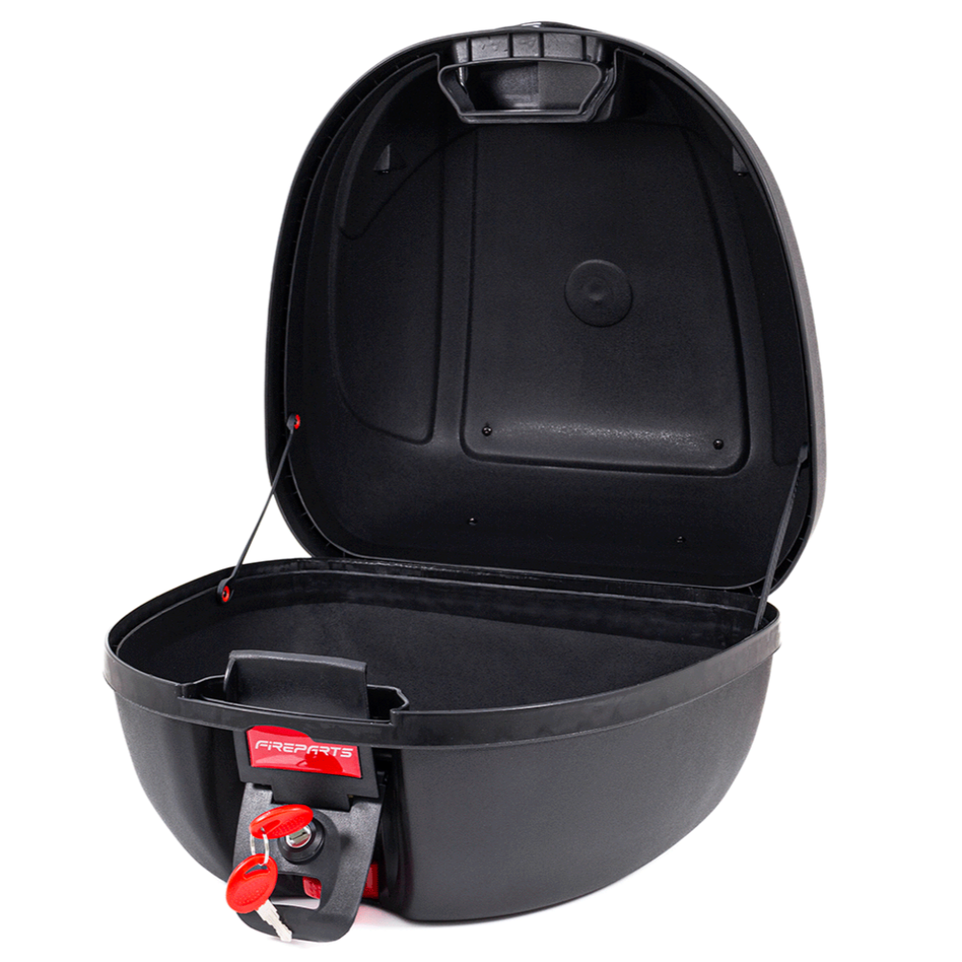 MALETA PLASTICA CARGO CASE FP33 DE 30 LITROS NEGRA CON ROJO