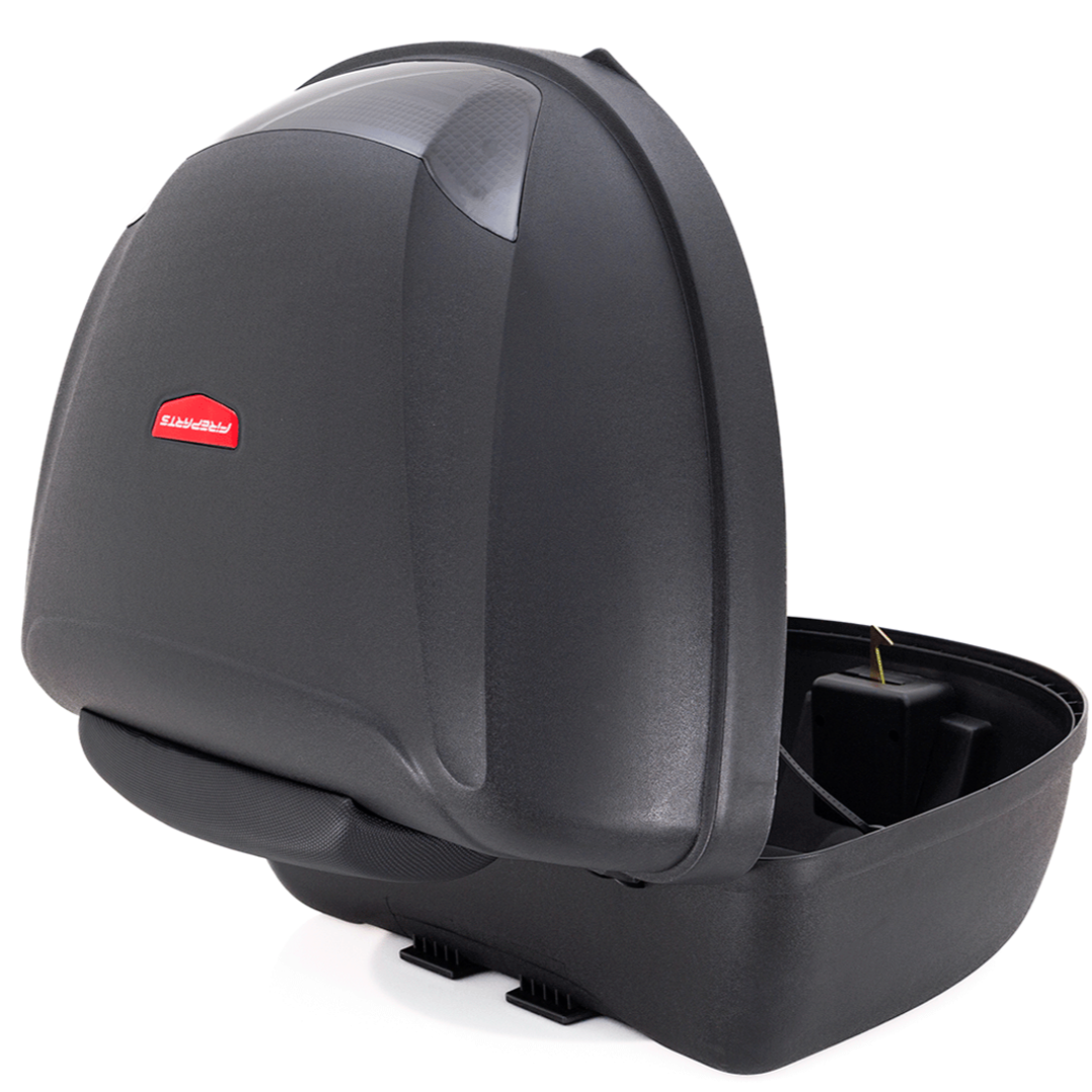 MALETA PLASTICA CROSSER CASE E65 DE 52 LITROS NEGRA CON NEGRA