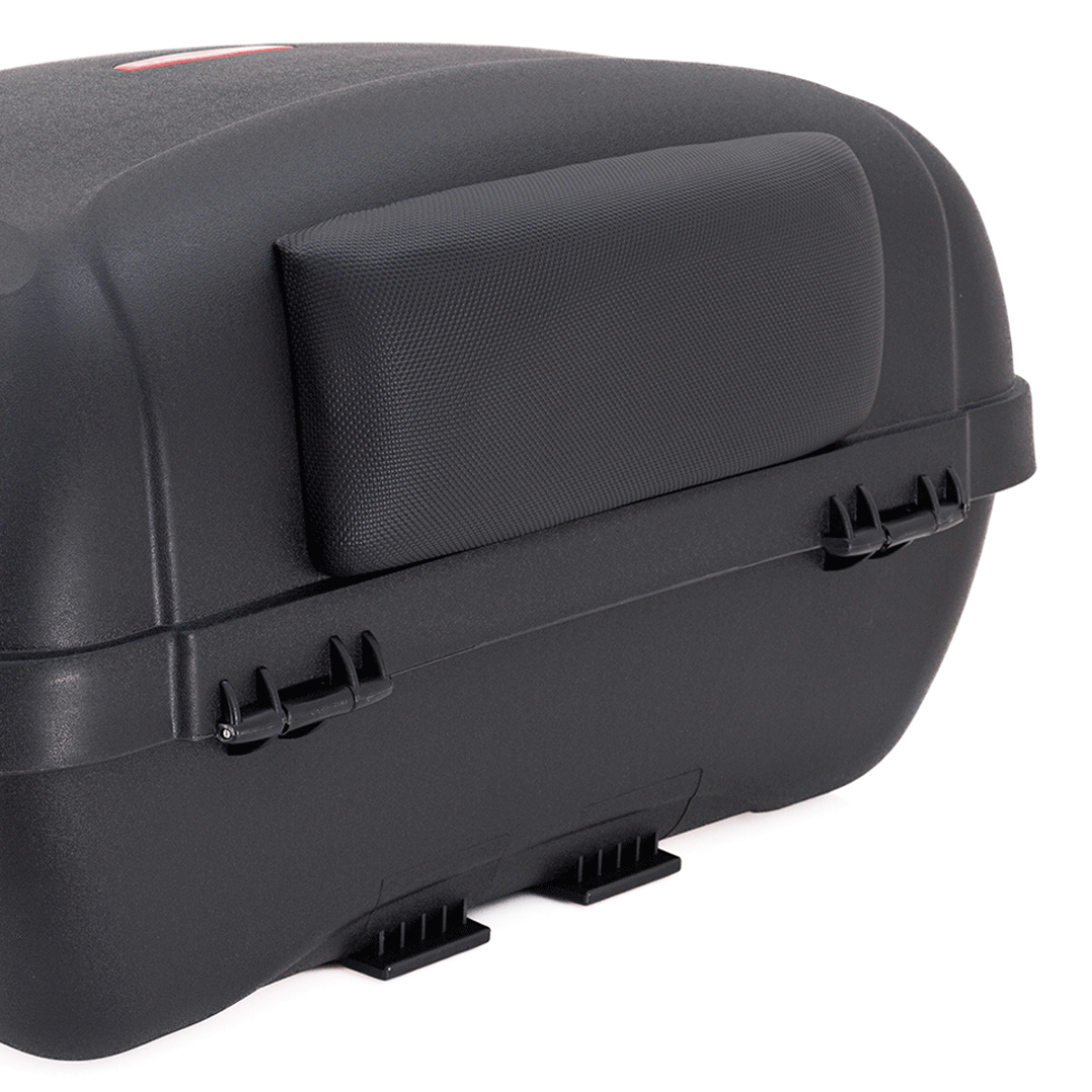 MALETA PLASTICA CROSSER CASE E65 52LITROS NEGRA-ROJA