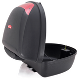 MALETA PLASTICA CROSSER CASE E65 52LITROS NEGRA-ROJA